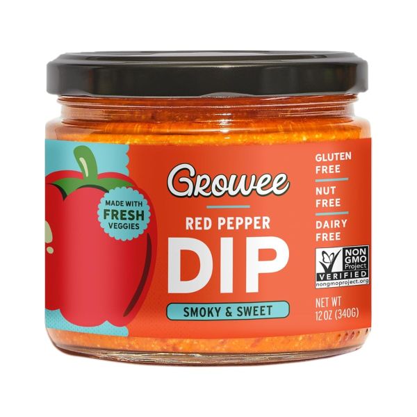 GROWEE FOODS: Red Pepper Dip Smoky And Sweet, 12 oz