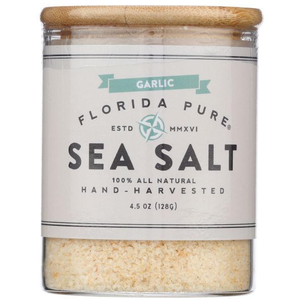 FLORIDA PURE: Garlic Infused Sea Salt, 4.5 oz