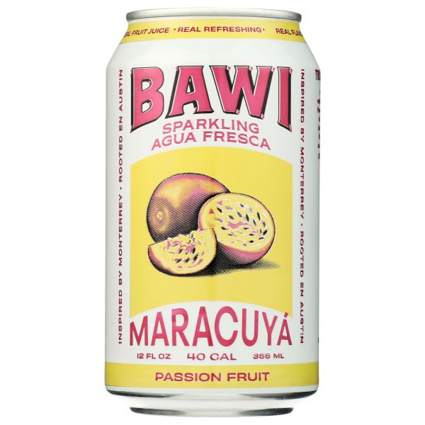 BAWI AGUA FRESCA: Passionfruit Sparkling Agua Fresca, 12 fo