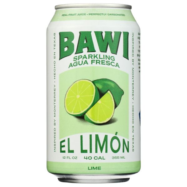 BAWI AGUA FRESCA: Lime Sparkling Agua Fresca, 12 fo