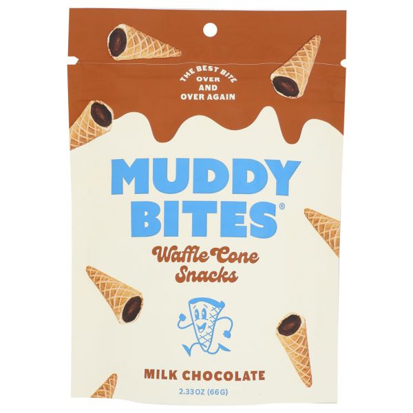 MUDDY BITES: Snck Wflcn Milk Chocolate, 2.33 OZ