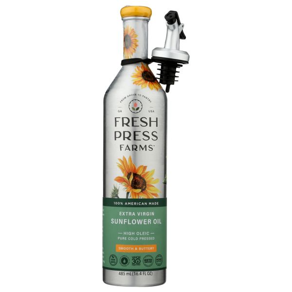FRESH PRESS FARMS: High Oleic Sunflower Oil, 485 ml