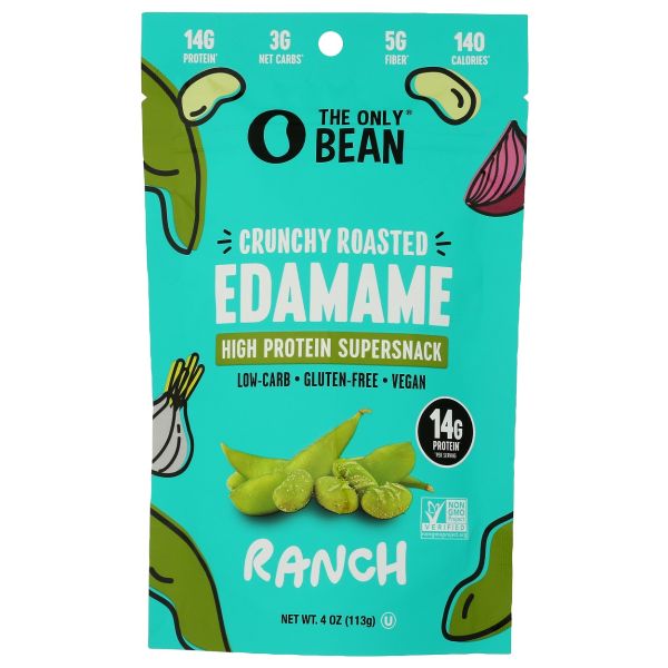 THE ONLY BEAN: Ranch Crunchy Roasted Edamame Beans, 4 oz