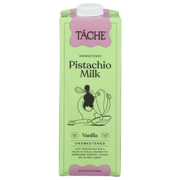 TACHE: Unsweetened Vanilla Pistachio Milk, 32 fo