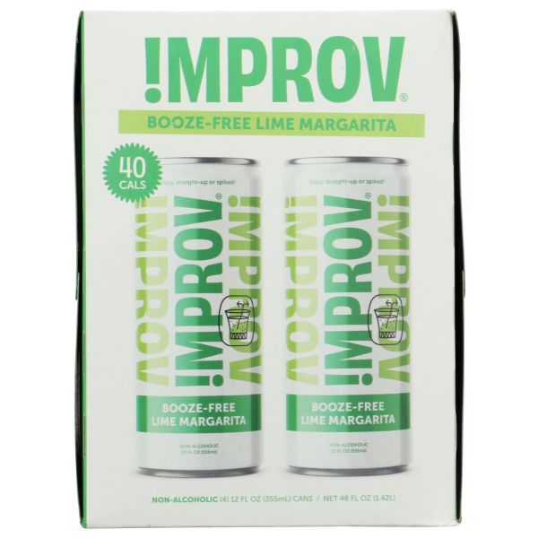 IMPROV BOOST-FREE COCKTAILS: Lime Margarita 4Pk, 48 fo