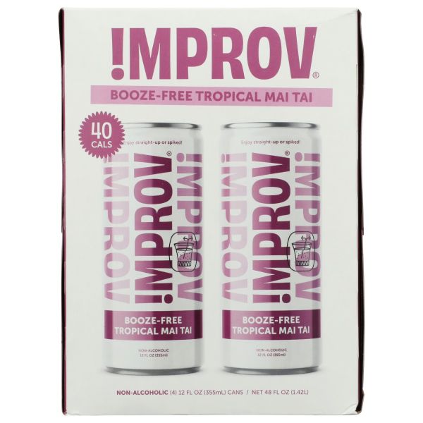 IMPROV BOOZE FREE COCKTAILS: Tropical Mai Tai Non-Alcoholic Cocktail, 48 fo