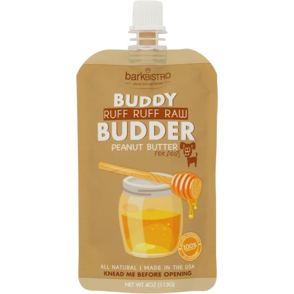 BUDDY BUDDER: Ruff Ruff Raw Peanut Butter for Dogs, 4 oz