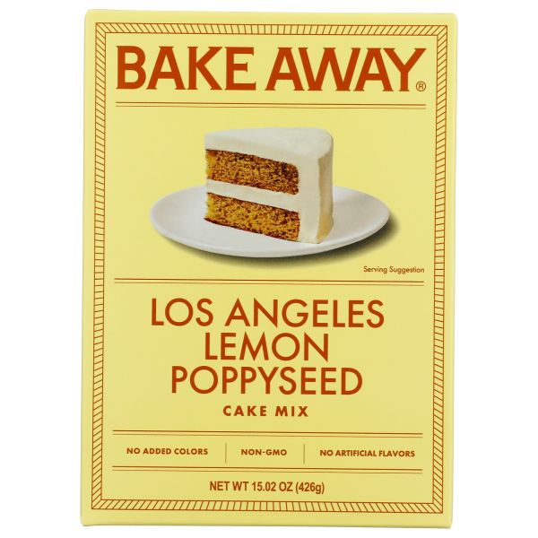 BAKE AWAY: Los Angeles Lemon Poppyseed Cake Mix, 15.02 oz