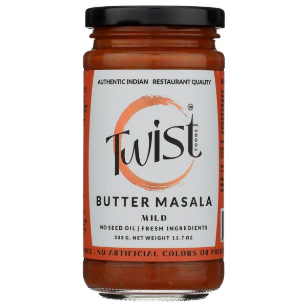 TWIST FOODS: Butter Masala Indian Curry Simmer Sauce, 11.7 oz