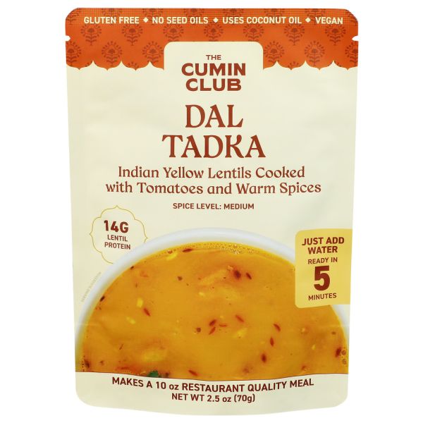 THE CUMIN CLUB: Dal Tadka Indian Meal, 2.5 oz