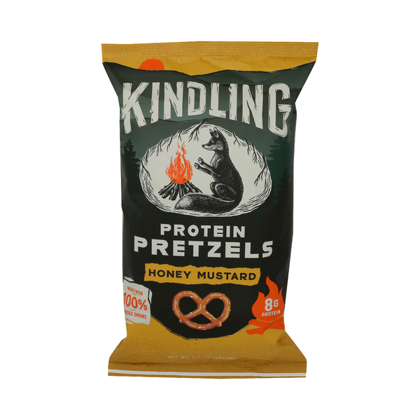KINDLING SNACKS: Protein Pretzels Honey Mustard, 6.5 oz