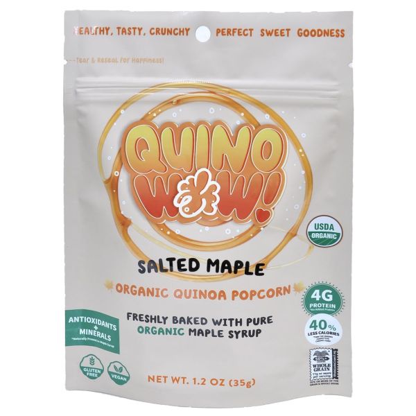 QUINOWOW: Salted Maple Organic Quinoa Popcorn, 1.2 oz