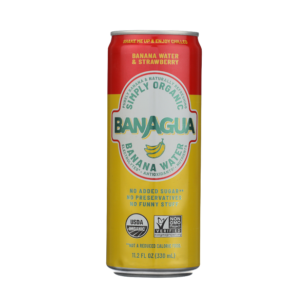 BANAGUA: Organic Banana Strawberry Water, 11.2 fo
