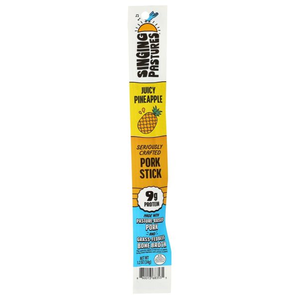 SINGING PASTURES: Juicy Pineapple Pork Stick, 1.2 oz