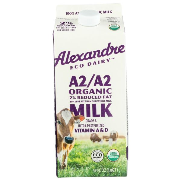 ALEXANDRE FAMILY FARM: Organic 2 Percent Reduced Fat A2 A2 Milk, 59 fo