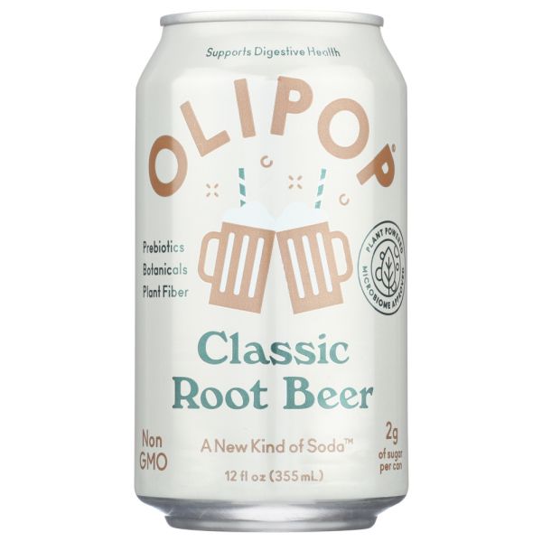 OLIPOP: Classic Root Beer Sparkling Tonic, 12 oz