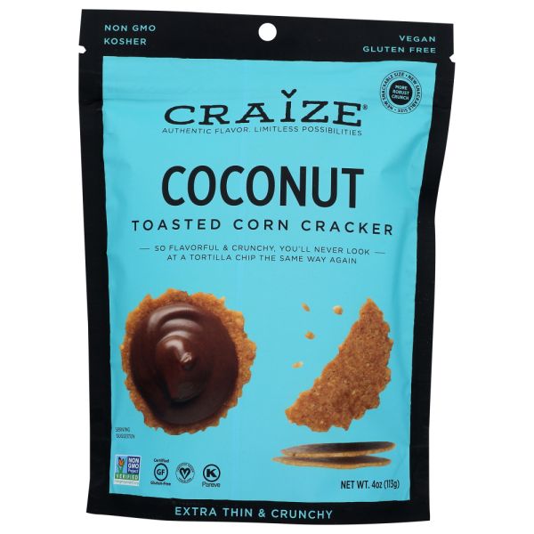CRAIZE: Crackers Corn Coconut, 4 oz
