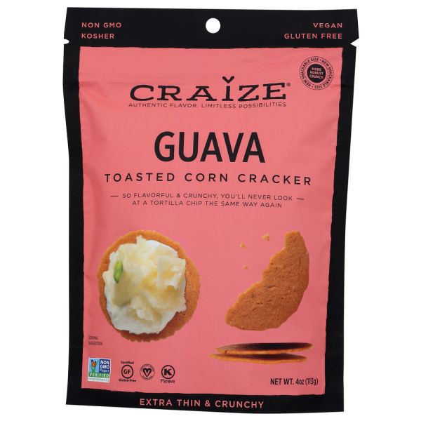 CRAIZE: Crackers Corn Guava, 4 oz