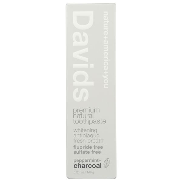 DAVIDS: Peppermint Charcoal Toothpaste, 5.25 fo