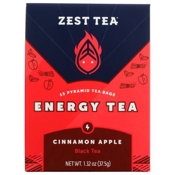 ZEST TEA: TEA BLCK APL CNMON (15.000 CT)