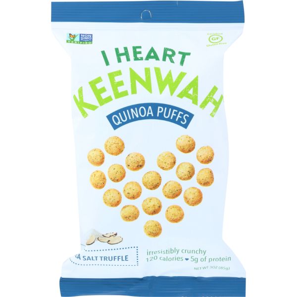 I HEART KEENWAH: Quinoa Puffs Sea Salt Truffle, 3 oz