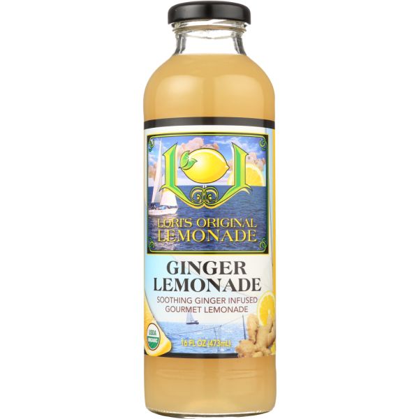 LORIS ORIGINAL LEMONADE: Lemonade Ginger Organic, 16 fo
