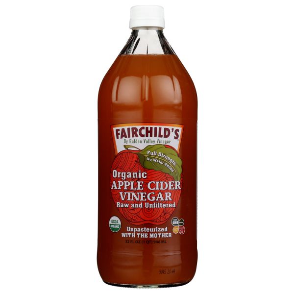 FAIRCHILDS: Vinegar Apple Cider Org, 32 oz