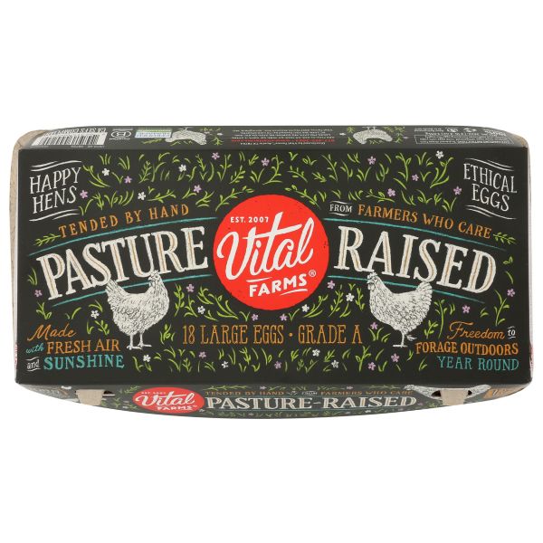 VITAL FARMS: Pasture Raised Eggs Large, 1.5 dz