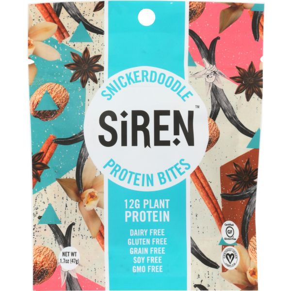 SIREN SNACKS: Bites Protein Snickerdoodle, 1.7 oz