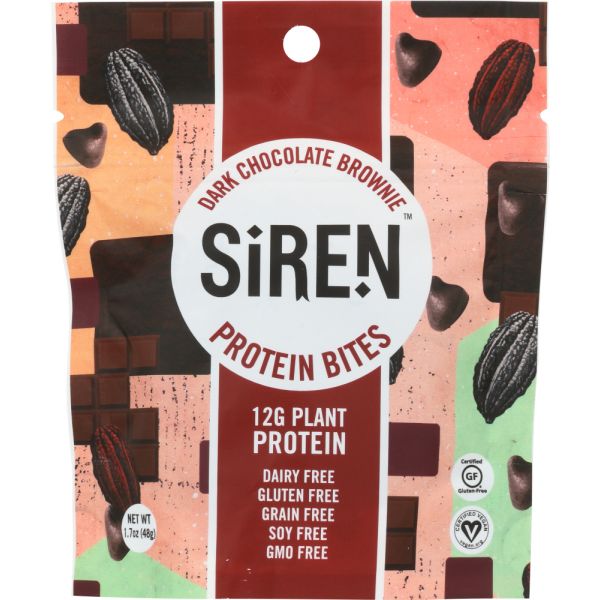 SIREN SNACKS: Bites Protein Dark Chocolate Brownie, 1.7 oz