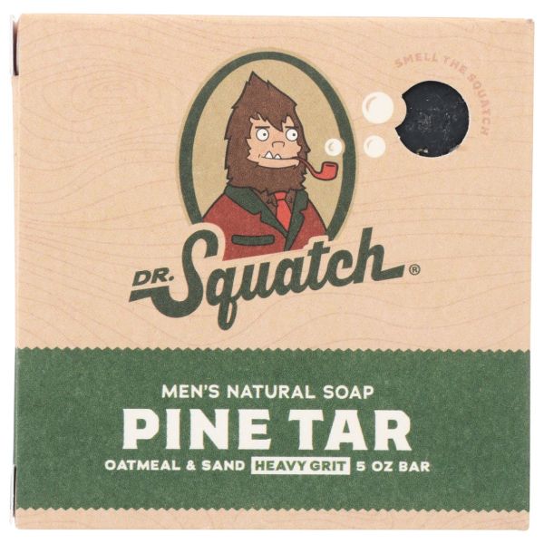 DR SQUATCH: Pine Tar Soap Bar, 5 oz