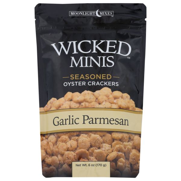 WICKED MIX: Garlic Parmesan Seasoned Oyster Crackers, 6 oz