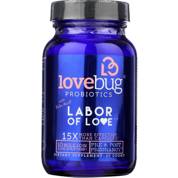 LOVEBUG PROBIOTICS: Probiotics Labor of Love, 30 tabs