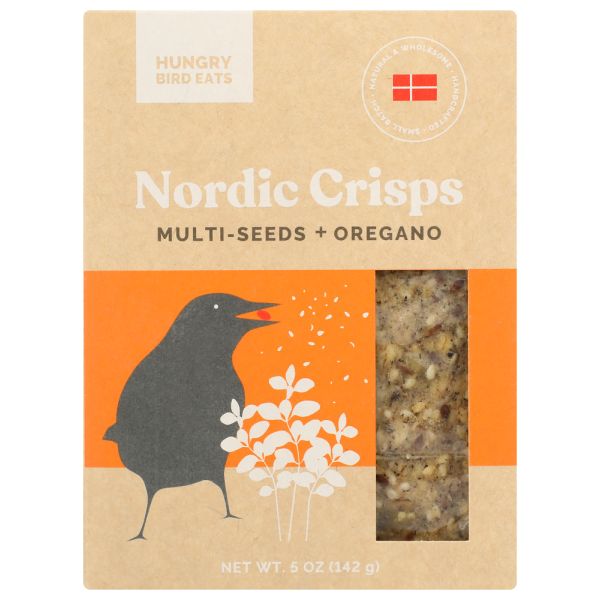 HUNGRY BIRD EATS: Multiseed Oregano Nordic Crisps, 5 oz