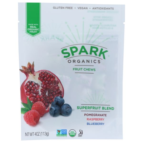 SPARK ORGANICS: Chews Sprfruit Blnd Fruit, 4 oz