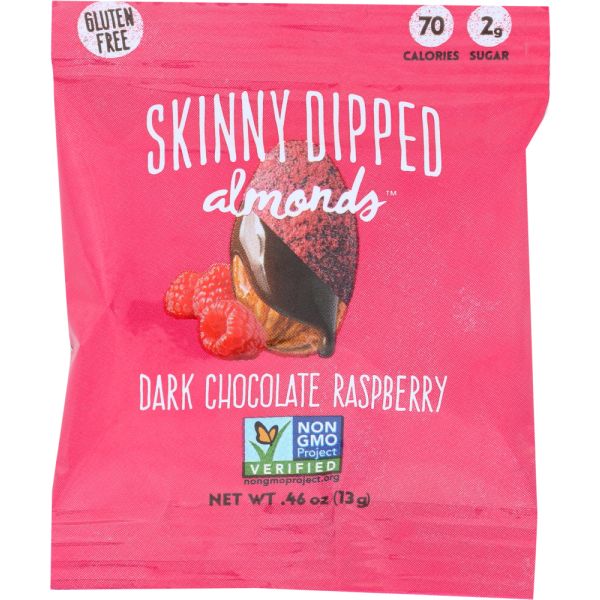 SKINNY DIPPED ALMONDS: Almonds Mini Raspberry Dipped .46 oz