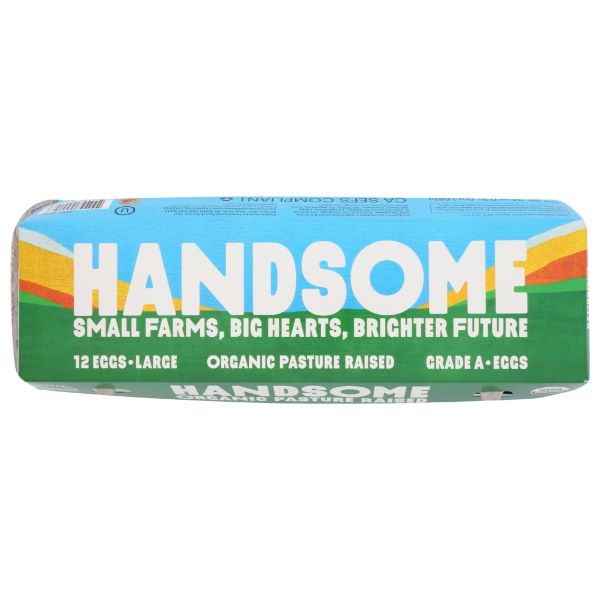 HANDSOME BROOK FARM: Pasture Raised Grade A Organic Eggs, 1 dz
