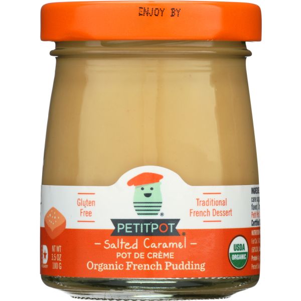 PETIT POT: Pot de Crème Organic French Pudding Salted Caramel, 3.50 oz
