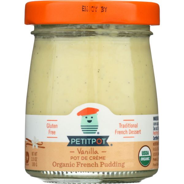 PETIT POT: Pot de Crème Organic French Pudding Vanilla, 3.50 oz