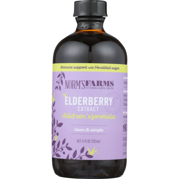 NORMS FARMS: Syrup Elderberry Children, 8 fo
