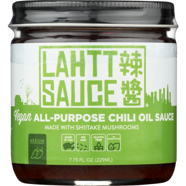 LAHTT SAUCE: Vegan All Purpose Chili Oil Sauce, 7.75 oz