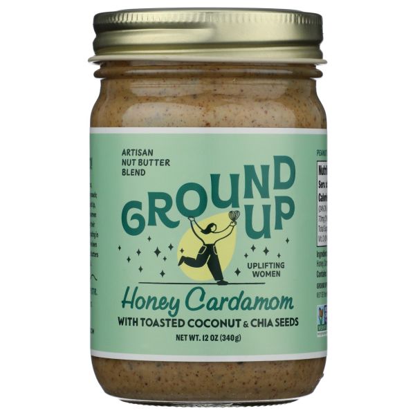 GROUND UP: Honey Cardamom Almond, Cashew & Coconut Butter, 12 oz