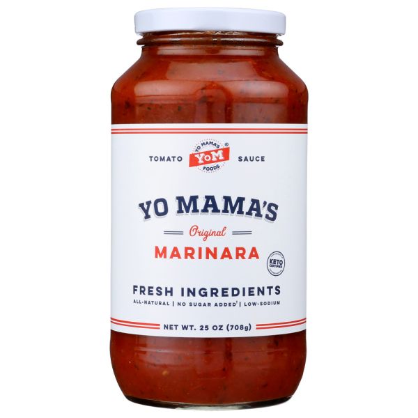 YO MAMAS FOODS: Marinara Tomato Sauce, 25 oz