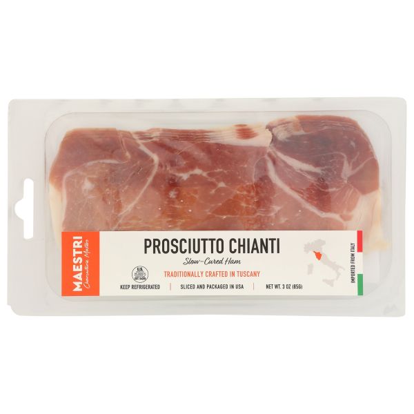 MAESTRI: Prosciutto Chianti Slow-Cured Ham Sliced, 3 oz