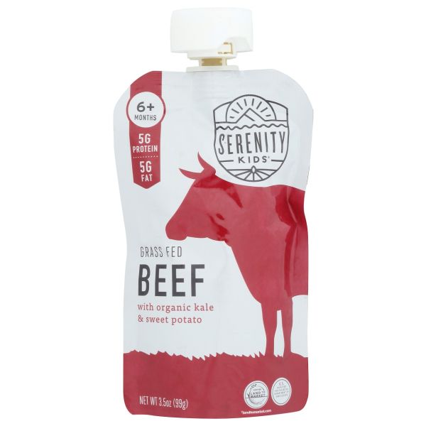 SERENITY KIDS: Toddler Beef Kale Sweet Potato, 3.5 oz