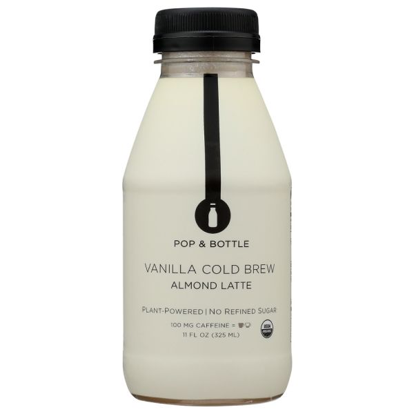 POP AND BOTTLE: Vanilla Cold Brew Almond Latte, 11 oz