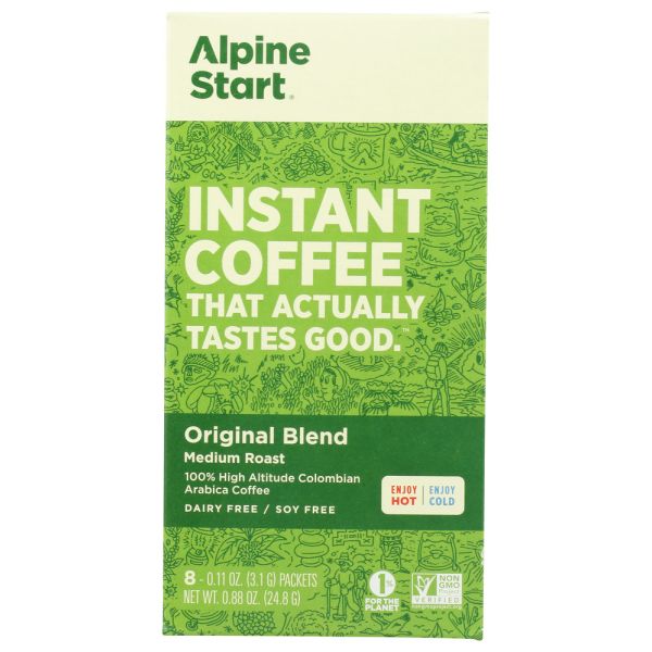 ALPINE START: Original Blend Medium Roast Instant Coffee, 0.88 oz