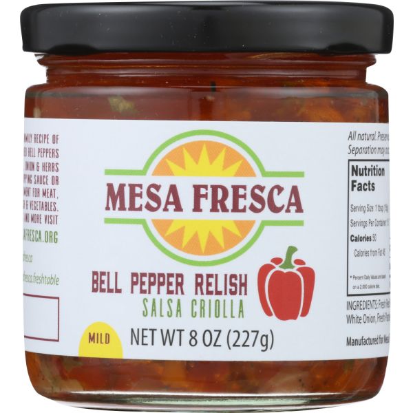 MESA FRESCA: Salsa Criolla Red Bell Pepper Relish, 8 oz