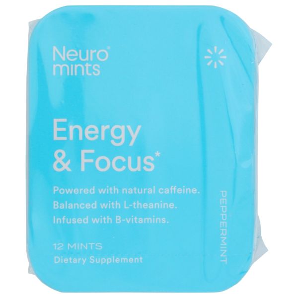 NEURO: Energy and Focus Peppermint Mints, 12 pc