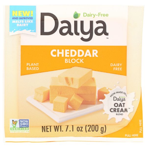 DAIYA: Dairy-Free Medium Cheddar Style Block, 7.1 oz
